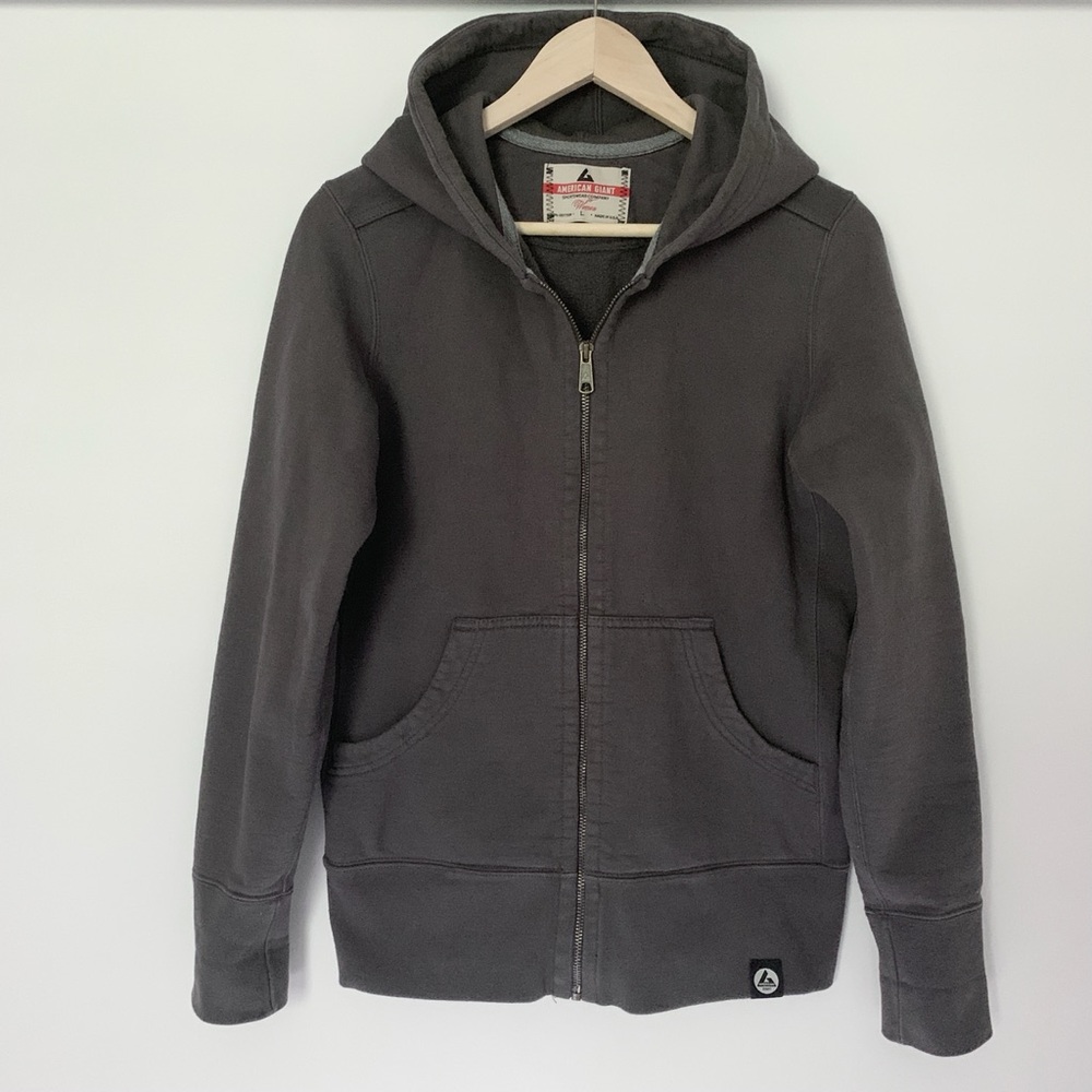 American Giant Classic Full Zip Hoodie Iron Gray
